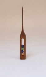 Folk Art Hand-Carved Whimsy "Ball in Cage" Letter Opener with Glass Marbles - Image 2