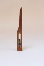 Folk Art Hand-Carved Whimsy "Ball in Cage" Letter Opener with Glass Marbles - Image 6
