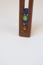 Folk Art Hand-Carved Whimsy "Ball in Cage" Letter Opener with Glass Marbles - Image 12