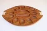 Vintage Taverneau and Rattan Deviled Egg Tray by Arthur Umanoff for Pantalcraft - Image 8