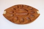 Vintage Taverneau and Rattan Deviled Egg Tray by Arthur Umanoff for Pantalcraft - Image 10