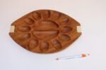 Vintage Taverneau and Rattan Deviled Egg Tray by Arthur Umanoff for Pantalcraft - Image 13