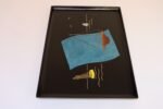 Large Mid-Century Black Resin Tray with Inlaid Sailboats and Lighthouse Motif - Image 3