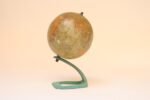 Art Deco Hammonds Six Inch Terrestrial World Globe on Verdigris Cast Metal Base - Image 2