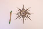Vintage Brutalist Mixed Metal Horseshoe Nail Starburst Wall Sculpture Ornament - Image 4