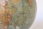 Art Deco Hammonds Six Inch Terrestrial World Globe on Verdigris Cast Metal Base - Image 9