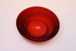 Set of Five Finnish Modern Red Enamel Nesting Bowls by Kaj Franck for Finel - Image 5