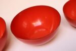 Set of Five Finnish Modern Red Enamel Nesting Bowls by Kaj Franck for Finel - Image 13