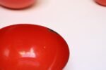 Set of Five Finnish Modern Red Enamel Nesting Bowls by Kaj Franck for Finel - Image 24