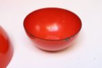 Set of Five Finnish Modern Red Enamel Nesting Bowls by Kaj Franck for Finel - Image 9