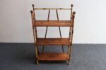 Antique Aesthestic Movement Bamboo Three Tier Shelf Etagere Bookcase - Image 6