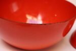 Set of Five Finnish Modern Red Enamel Nesting Bowls by Kaj Franck for Finel - Image 21