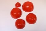 Set of Five Finnish Modern Red Enamel Nesting Bowls by Kaj Franck for Finel - Image 7