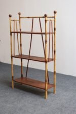 Antique Aesthestic Movement Bamboo Three Tier Shelf Etagere Bookcase - Image 2