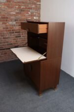 Vintage Italian Modernist Mahogany and Brass Bar Cabinet by Longato Arredamenti - Image 6