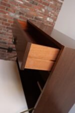 Vintage Italian Modernist Mahogany and Brass Bar Cabinet by Longato Arredamenti - Image 18