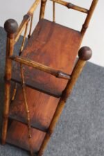 Diminutive Antique Aesthestic Movement Bamboo Three Tier Shelf Etagere Bookcase - Image 15