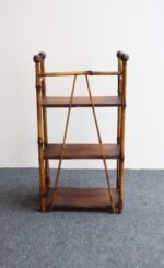 Diminutive Antique Aesthestic Movement Bamboo Three Tier Shelf Etagere Bookcase - Image 9