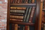 Vintage Italian Trompe L'oeil Leather Book Library Folding Screen by Sarreid - Image 56