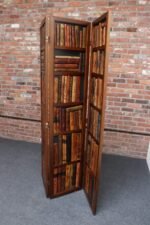 Vintage Italian Trompe L'oeil Leather Book Library Folding Screen by Sarreid - Image 13