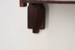 Vintage Folk Art Hand Carved and Stained Walnut Wall Shelf with Arrows Motif - Image 20