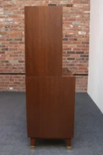 Vintage Italian Modernist Mahogany and Brass Bar Cabinet by Longato Arredamenti - Image 10