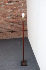 Vintage Slate and Teakwood Studio Craft Floor Lamp by Harspwell House - Image 17