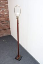 Vintage Slate and Teakwood Studio Craft Floor Lamp by Harspwell House - Image 15