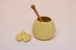 Finnish Modern Yellow Ceramic Mustard Jar / Honey Pot by Kaj Franck for Arabia - Image 8
