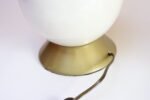 Pair of Vintage Orb Vasiform White Porcelain Ceramic and Walnut Table Lamps - Image 23