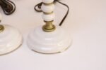 Pair of Vintage Stacked Bobbin Form Porcelain and Brass Boudoir / Bedside Lamps - Image 22