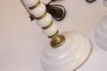 Pair of Vintage Stacked Bobbin Form Porcelain and Brass Boudoir / Bedside Lamps - Image 20