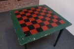 Early 20th Century Folk Art Hand-Painted Collapsible Game Table / Chess Board - Image 14
