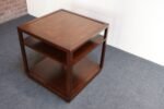 Edward Wormley for Dunbar Stained Mahogany Cube Three Tiered Side / End Table - Image 3