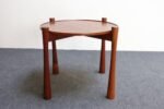 Danish Modern Teak Side Table with Removable Tray Top and Collapsible Base - Image 3