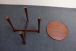 Danish Modern Teak Side Table with Removable Tray Top and Collapsible Base - Image 8