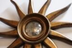 Vintage Giltwood Sunburst Soleil Convex Wall Mirror - Image 9