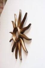 Vintage Giltwood Sunburst Soleil Convex Wall Mirror - Image 6