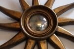 Vintage Giltwood Sunburst Soleil Convex Wall Mirror - Image 7
