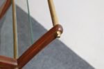 Italian Modernist Sculptural Walnut, Brass and Glass Magazine Rack / Stand - Image 18