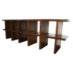 Pair of Vintage Modular Bookcases / Record Shelves in Stained Ash