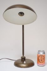 Patinated Brass Ministerial Table Lamp by Giovanni Michelucci for Lariolux Italy - Image 9