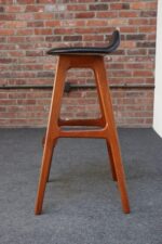 Single Danish Modern Sculptural Teak Barstool by Erik Buch for O.D. Møbler - Image 13