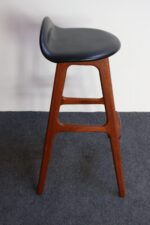 Single Danish Modern Sculptural Teak Barstool by Erik Buch for O.D. Møbler - Image 7