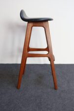 Single Danish Modern Sculptural Teak Barstool by Erik Buch for O.D. Møbler - Image 11