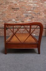 Vintage Italian Modern Walnut Divan Sofa Bed Attributed to Paolo Buffa - Image 9
