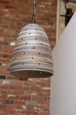 Vintage Matte Stoneware "Beehive" Pendant Lamp by Jane and Gordon Martz - Image 6