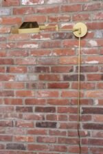 Vintage Polished Brass Swing Arm Wall Lamp with Swiveling Shade by Chapman - Image 10