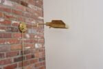 Vintage Polished Brass Swing Arm Wall Lamp with Swiveling Shade by Chapman - Image 4