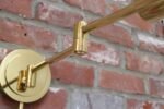 Vintage Polished Brass Swing Arm Wall Lamp with Swiveling Shade by Chapman - Image 23